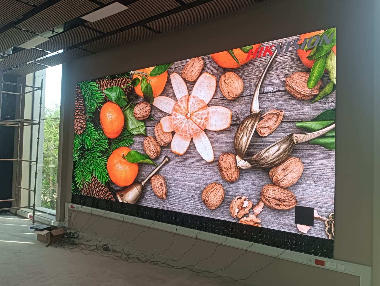 An image of an LED installation screen
