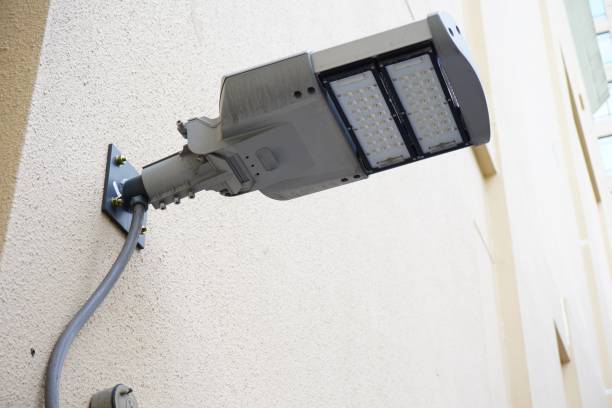 A photo of installed flood lights