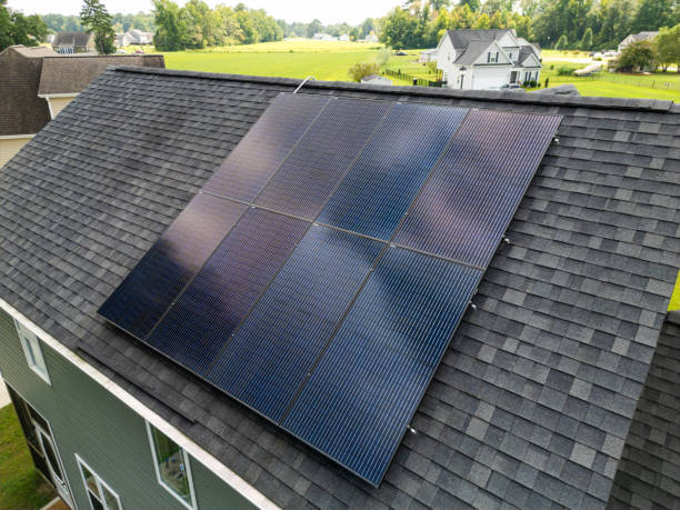 Solar panels installed on a house