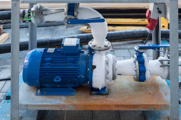 A photo of installation of water pump